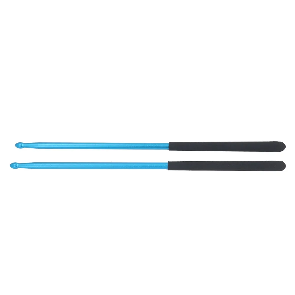 ​5A ​Drum Stick​ Rubber Handle​ ​Aluminium Alloy ​Aluminium Alloy Drum Stick​ ​Blue/​Silver Solid Power Boosting​