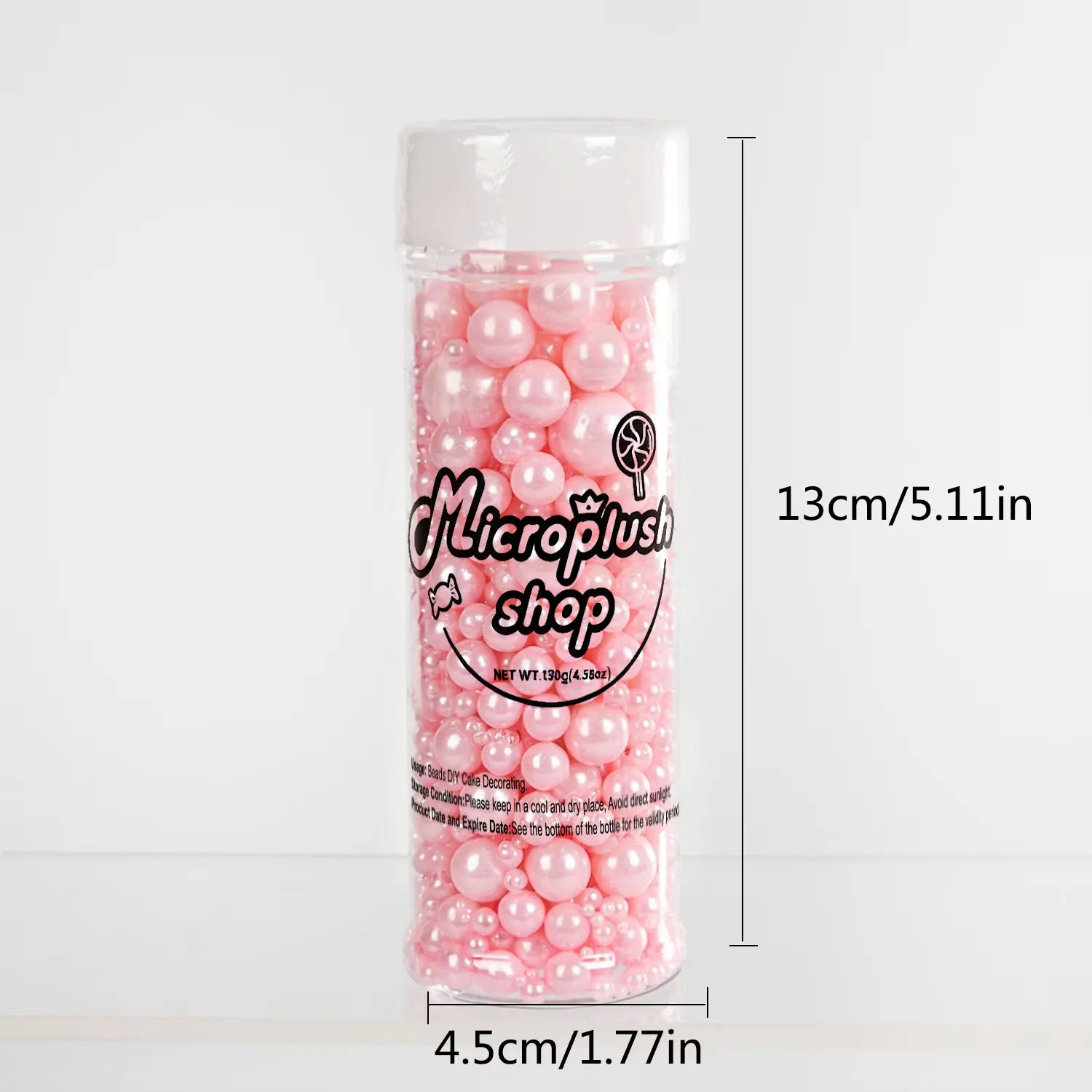 Bunte Perlenstreusel, Kuchendekoration, verschiedene Größen zum Backen von Kuchen, Cupcakes, Keksen – Muttertags- und Geburtstagsparty-Zubehör, 130 g/4,58 Unzen – Detail 14