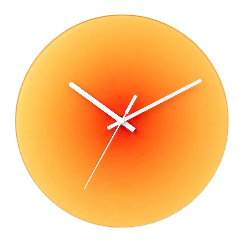 

z Nordic Sunset Wall Clock Celebrity Ins Light Luxury Living Room Punch-free Creative Decoration Mute Simple Glass Clock