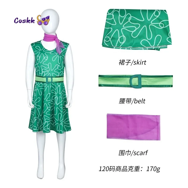 Costume Kids Joy Disgust Dress Envy Anger Fear Anxiety Embarrassment Cosplay Halloween Carnival Party Costume Girls view 4