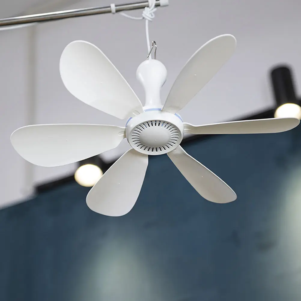 

1Set USB Ceiling Fan Portable Hanging 6-Blades Fan Lightweight Cooler for Camping Tent Outdoor Dormitory Fans Outdoor Hanging