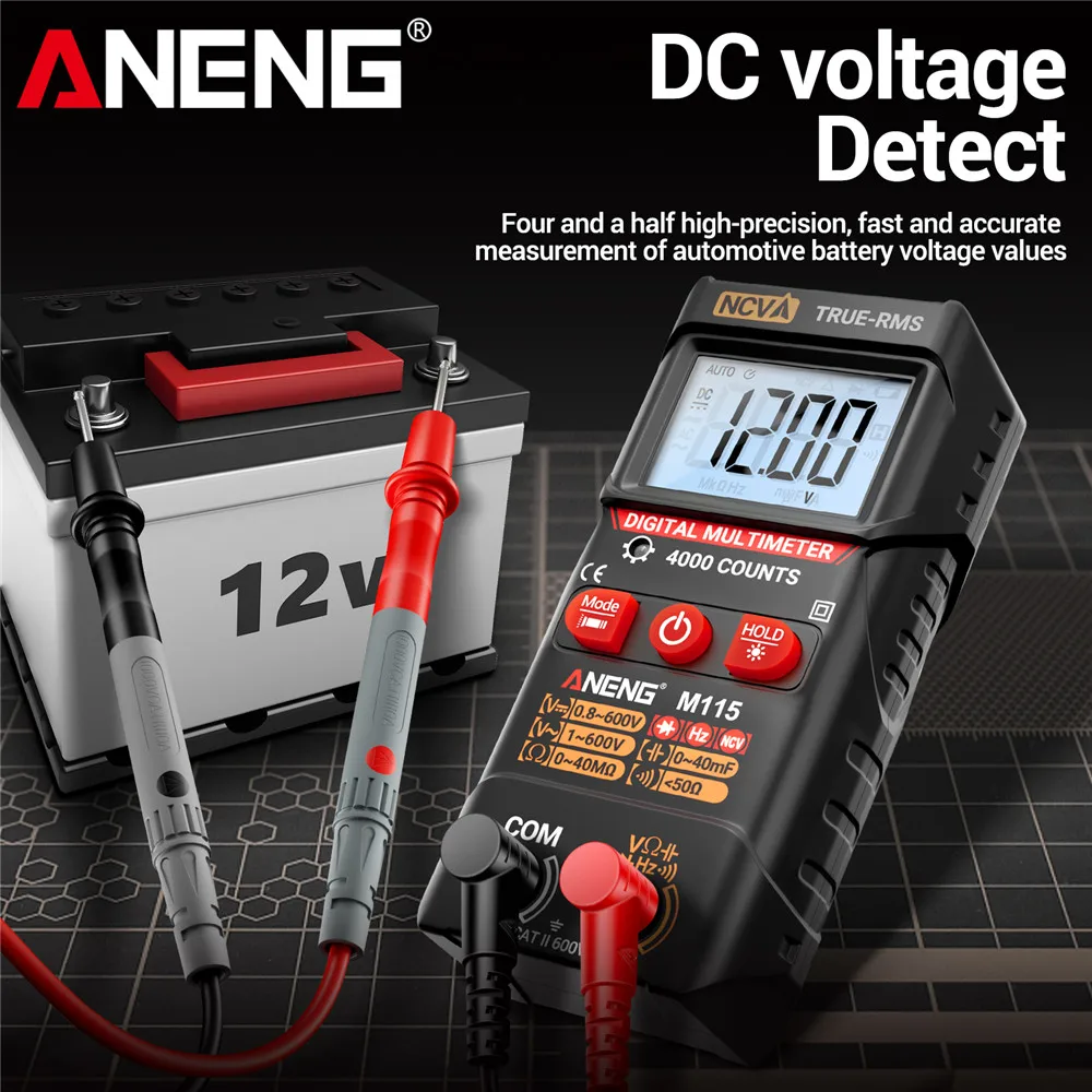 ANENG M115 Mini Digital Multimeter Professional DC/AC Voltage NCV Sensing Diode Multifunctional Detector Electrician Tester Tool