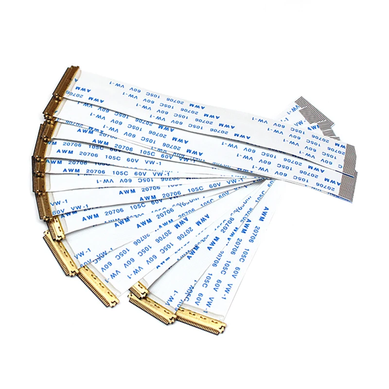 2PCS EDP I-PEX 30Pin 40Pin 0.5MM Ribbon Cable AWM 20706 105C 60V VW-1 Forward Reverse Direction LCD 10CM 15CM 20CM 30CM