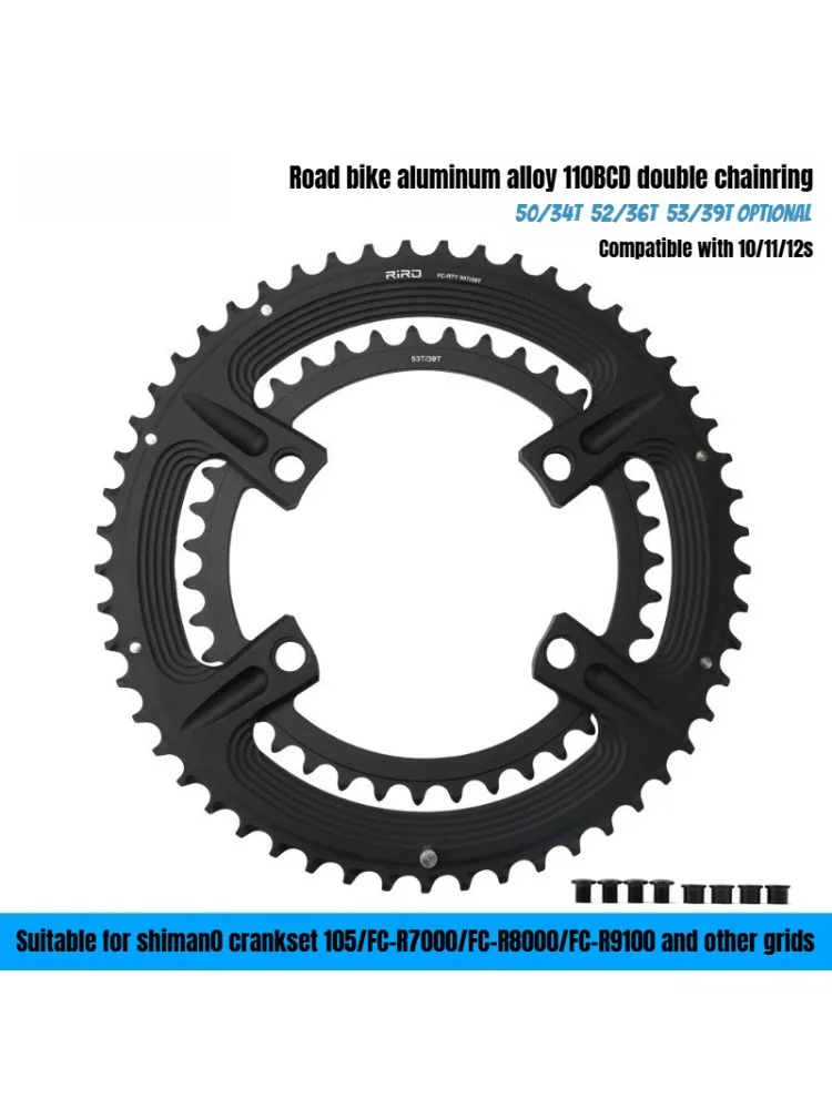 AliExpress NONE 4-Bolts 110BCD Aluminum Alloy Chainring for Shimano 105 R7000/Restore R8000/Dura-Ace R9100 50-34T 52-36T 53-39T Bike Parts