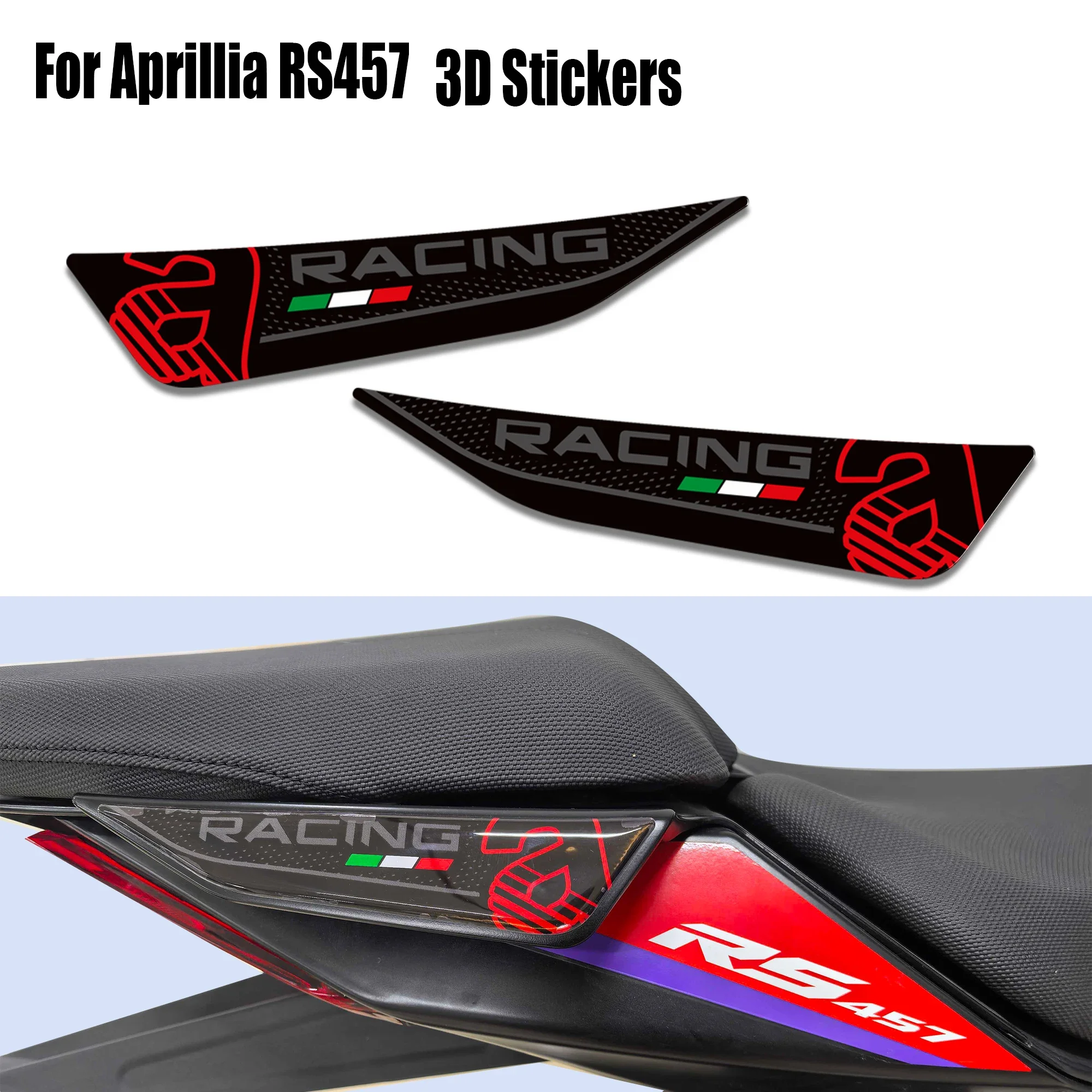 RS457 Fit Aprilia RS 457 Tank Pad Side Grips Gas Fuel Oil Kit Knee Fairing Fender Wheels  Adhesive Stickers Decals 2024 2025