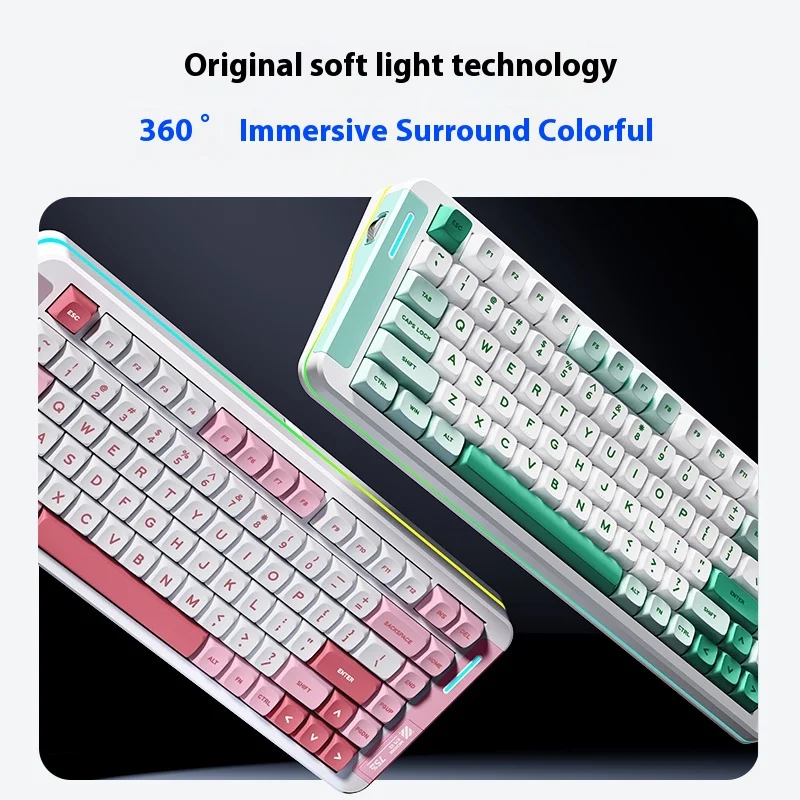 MCHOSE X75 V2 Mechanical Keyboard BT 2.4G Wireless 8000mAh GAS Mount Tactile Acoustic Optimization Customized Linear Hifi Switch