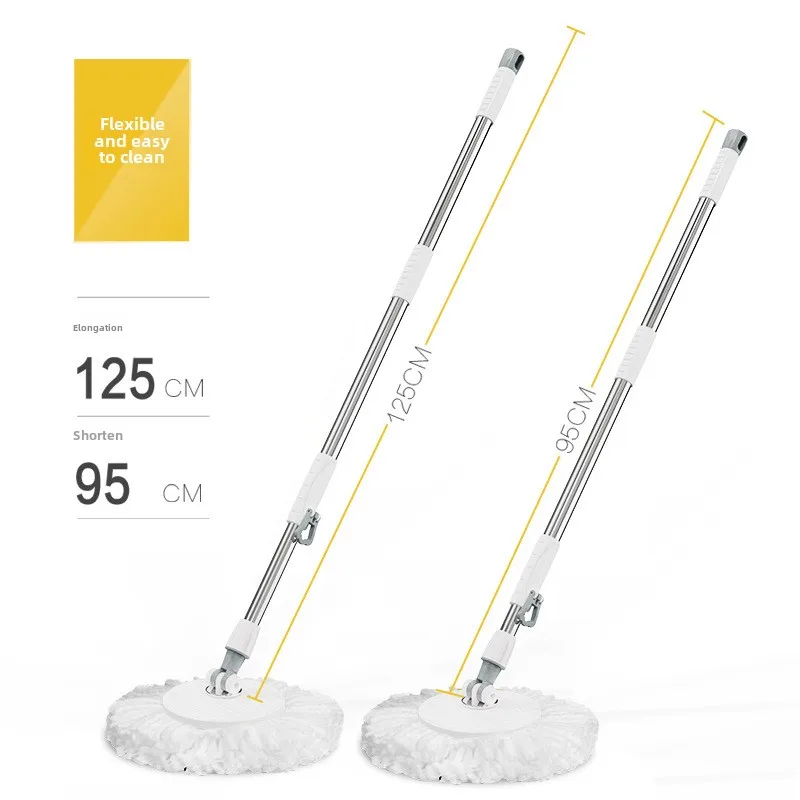 New Design Foot Pedal Household Cleaning 4-Drive Rotary Mop with Foot Pedal Telescopic Rod Stainless Steel Mop Bucket Sets