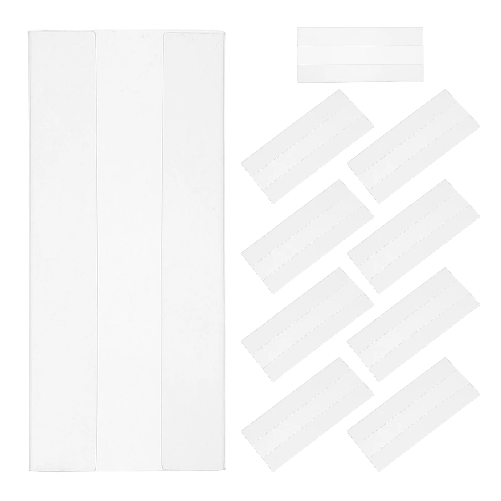 

10PCS Price Card Blank Labeling Tags Clear PVC Sleeves Bendable Display Retail Covers Storage Bin Insert Plastic
