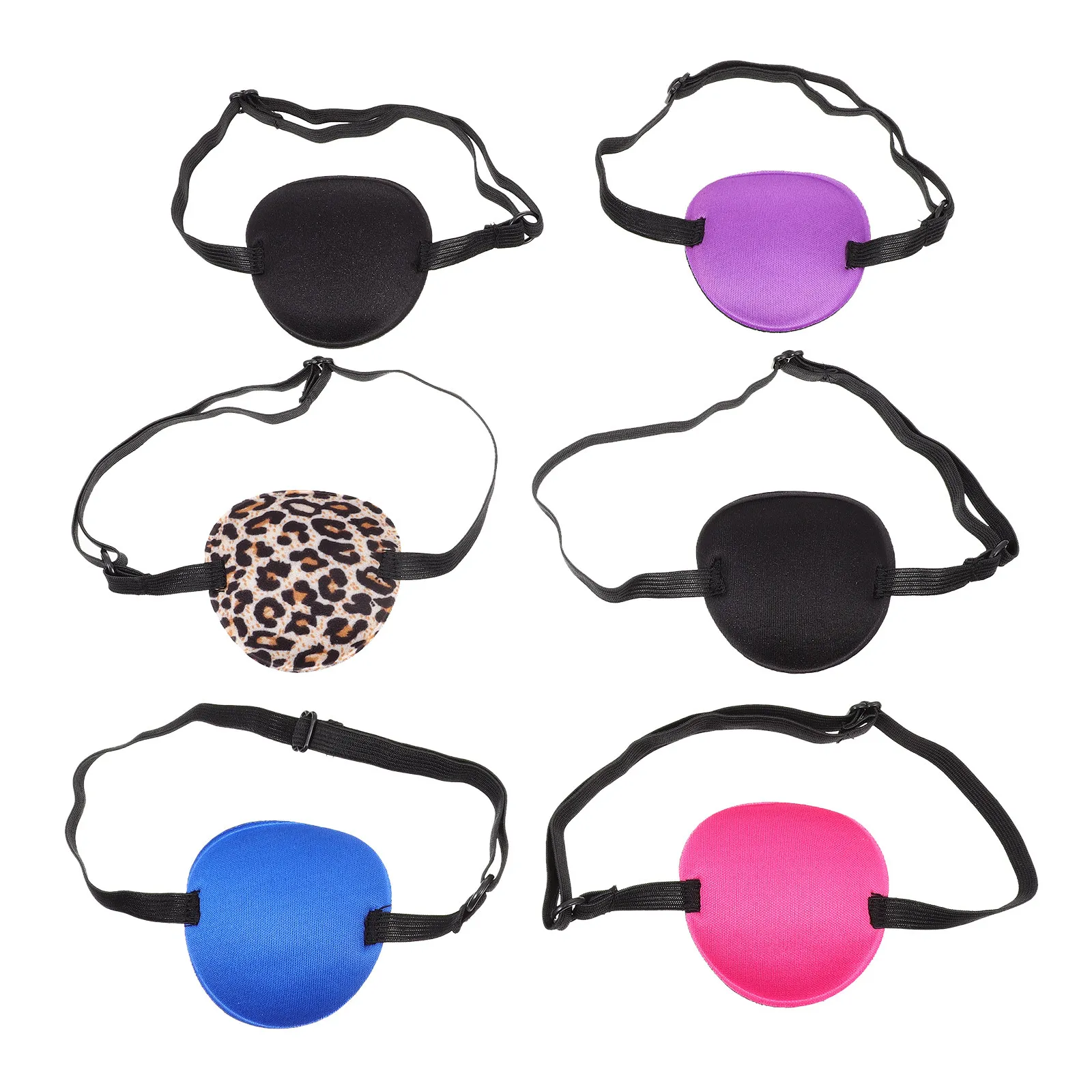 

6Pcs Adjustable Elastic Eye Patches for Adult Lazy Soft Comfortable Protective Amblyopia Vision Training