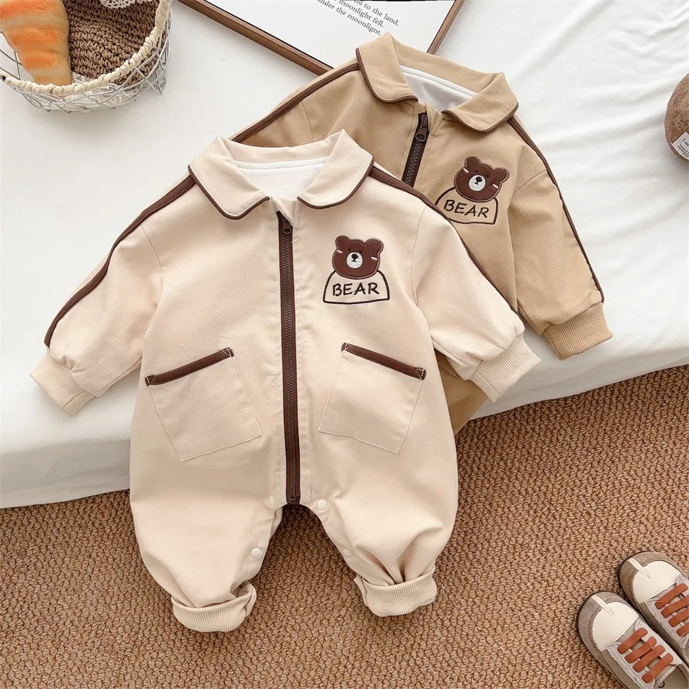 body-de-bebe-de-otono-2024-0-12-meses-recien-nacido-estilo-coreano-mono-de-oso-de-dibujos-animados-clase-a