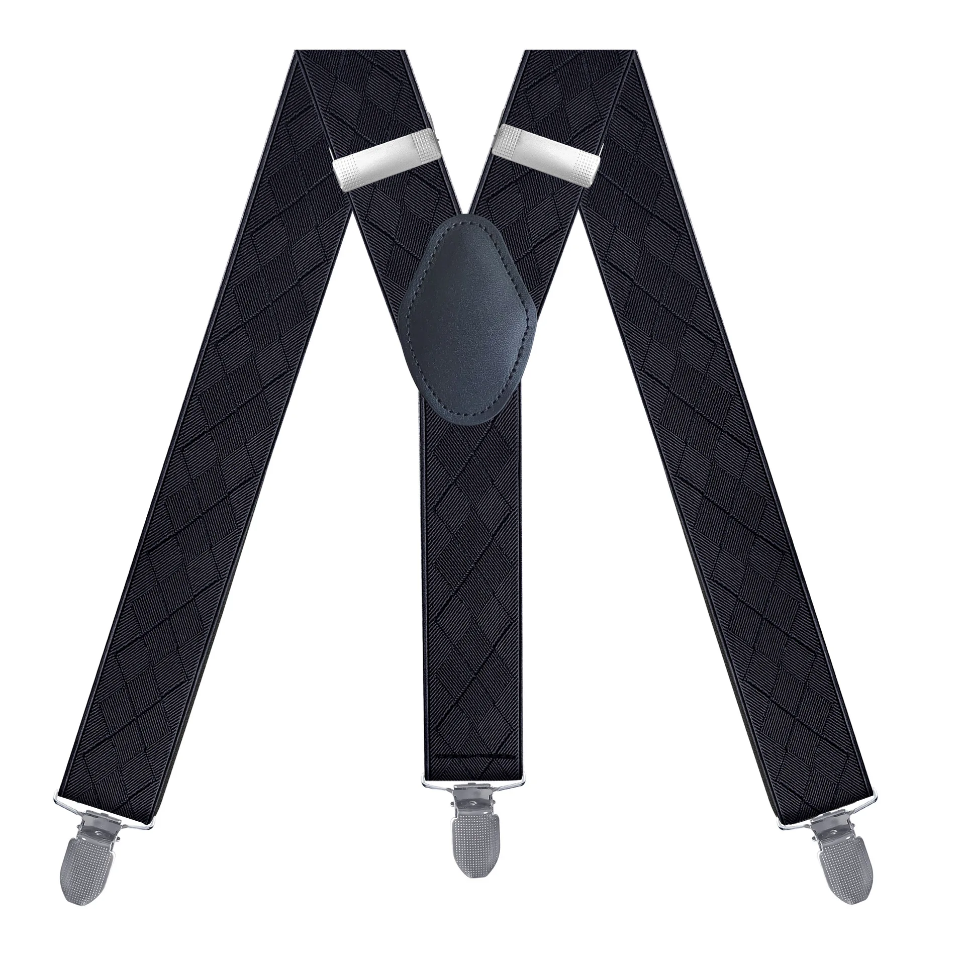 Adult Suspenders 3.5CM Y Type 3 Metal Clips Men's Fashion Suspenders Black Elastic Ke'tiao'jie Trousers braces  Accessories