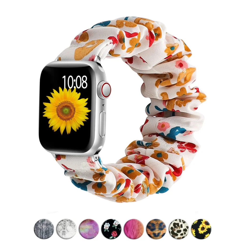 Scrunchie Strap for Apple watch band 44mm 40mm 42mm 38mm ultra 49mm Elastic Nylon Solo Loop bracelet iwatch 3 4 6 7 8 45 mm 41mm