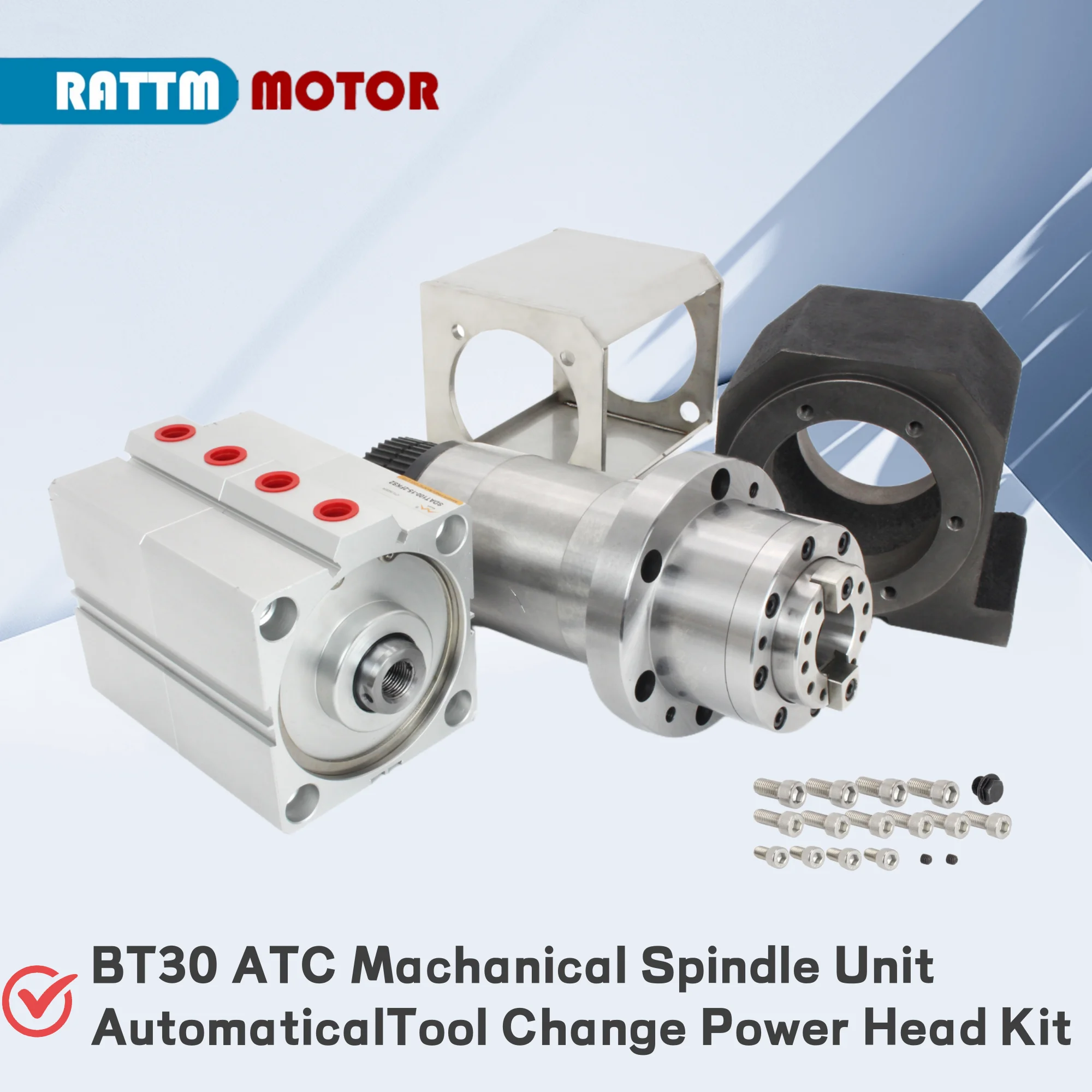 Large torque Table BT30 Machanical Spindle Unit CNC Lathe ATC Spindle Kit no power automatic tool change five 5 bearing 6000rpm