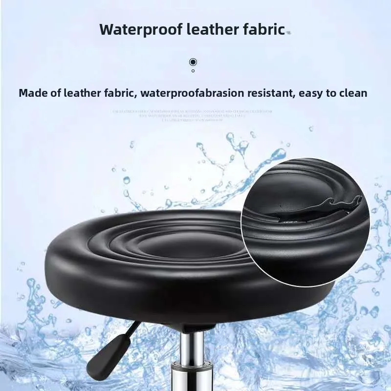 #Modern Lifting Rotating Pulley Barber Stool With Dust-Free Design For Home Bar & Hotel Use Steady Commercial Metal Stool