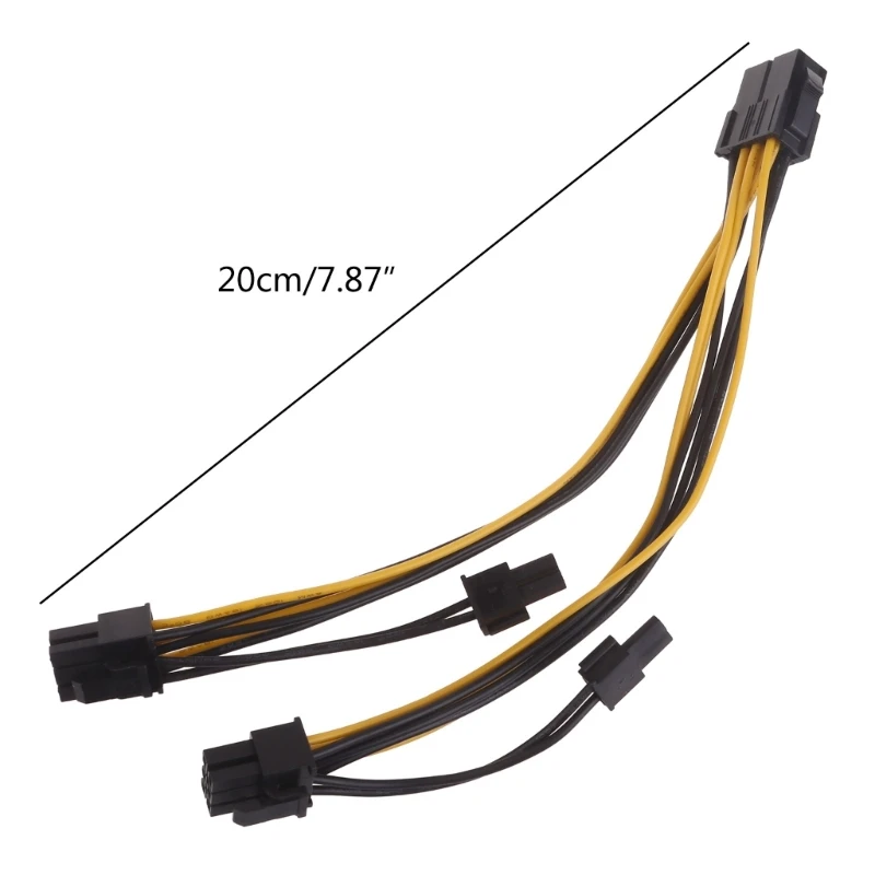 8 Pin to Dual 8 Pin (6+2) Graphic Card Power Supply Cable Splitter Power Cable Connector Extender for Graphics Drop Shipping