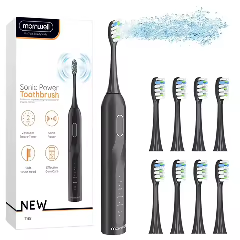 Electric Toothbrush 8 Brush Heads Sonic Electric Toothbrush with 40000VPM Deep Clean 4 Modes Rechargeable for Adults