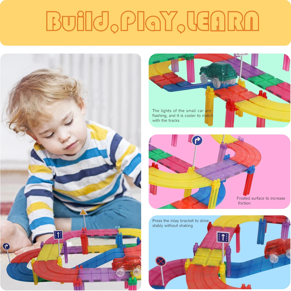 GIROMAG 50PCS magnetische tegels set STEM educatieve bouwstenen voor kinderen - magnetisch speelgoed voor jongens en meisjes van 3 tot 12 jaar