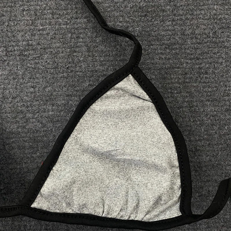 2025 Punk Harajuku strass collo spiaggia donne sexy costume da bagno moda sottile backless estate europeo americano design senso bikini