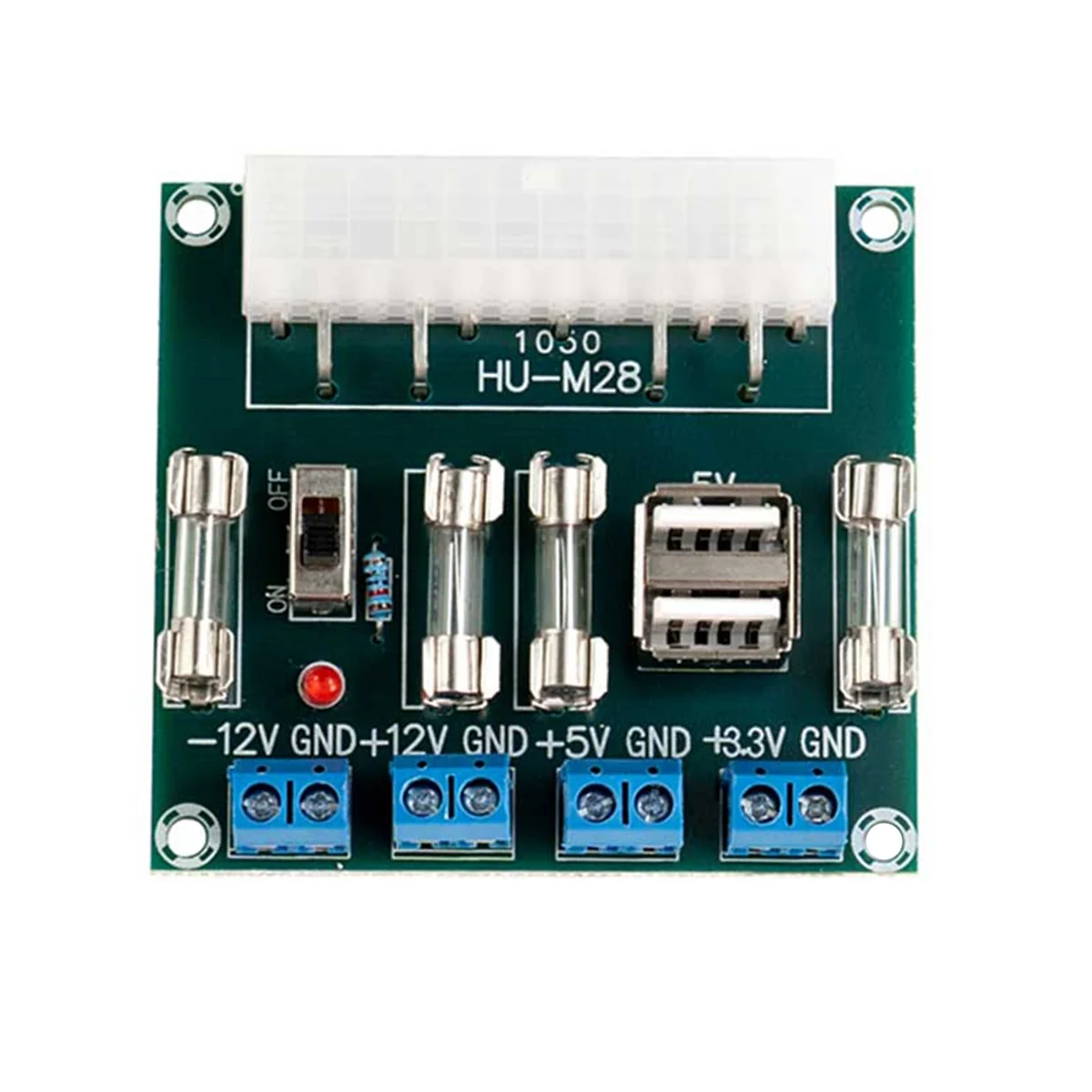 HU-M28 Desktop PC Power ATX Transfer Board Power Adapter Supply Test Module Power Supply Circuit Outlet Module