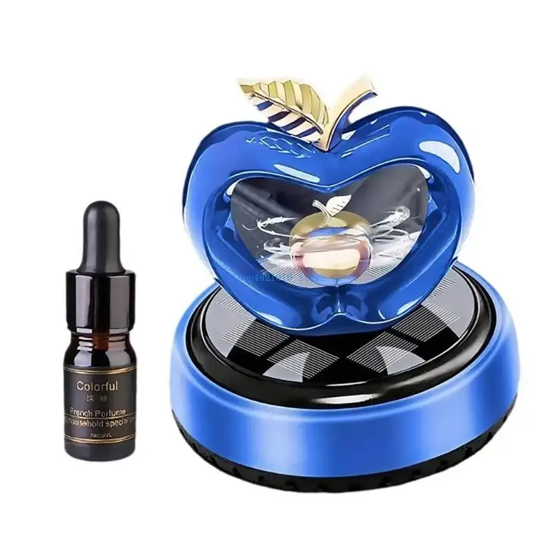 T3LF ソーラーカーフレグランスオーナメント ハート型太陽エネルギー車の香りディフューザー装飾用ダッシュボードフレグランス