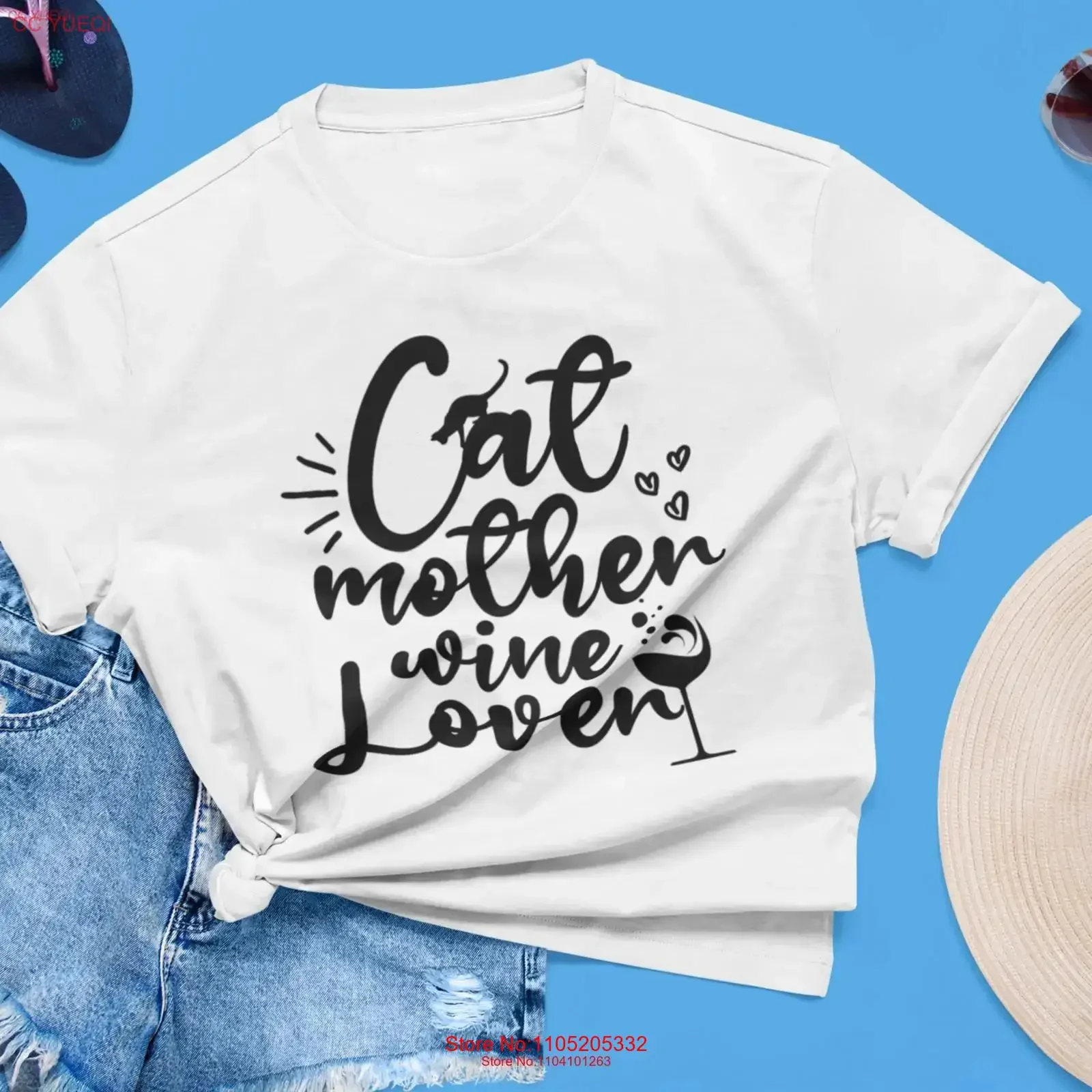Cat mother wine lover shirt for Mom Funny T her Cute vintage Washed Soft Unisex designer clothes Slightly Casual streetwear