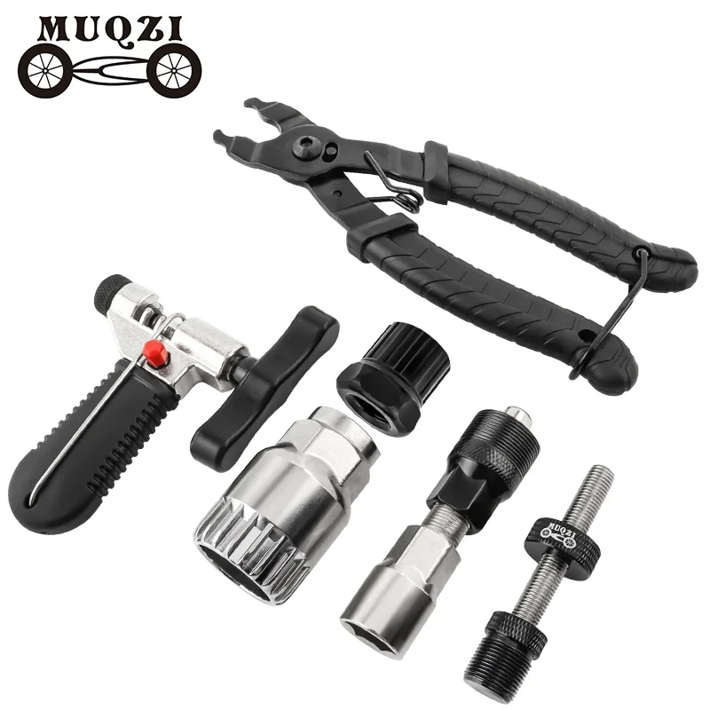 MUQZI Bike Crank Puller Bottom Bracket Tool Chain Link Pliers Chain Splitter Remover Cassette Lockring Repair Tool