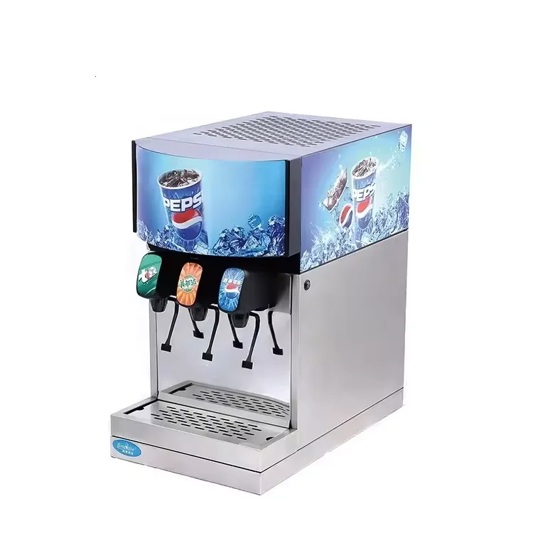 3 Heads Stainless Steel Automatic Cool Drink Soft Drink Soda Beverage Dispenser Vending Press Making Machine