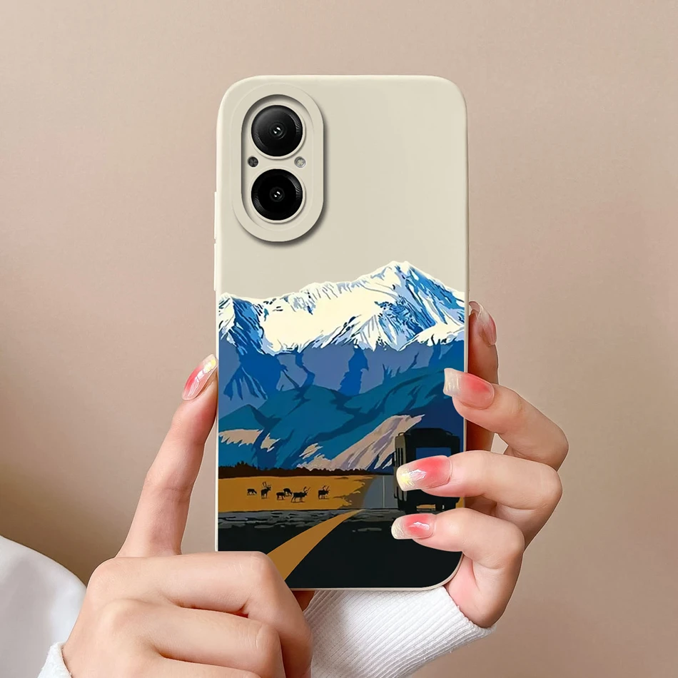For Realme C67 Cases Cute Cat Upgrade Liquid Silicone Full Coverage Shockproof Protector For Realme C 67 RealmeC67 Bumper Mask