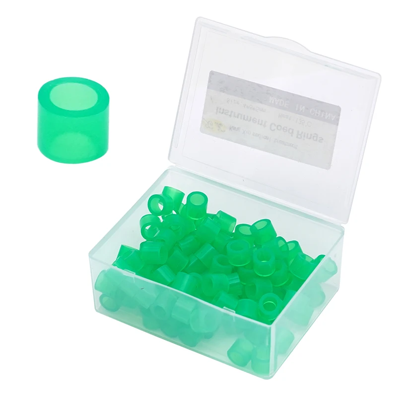 100pcs Dental Silicone Identification Color Code Rings
