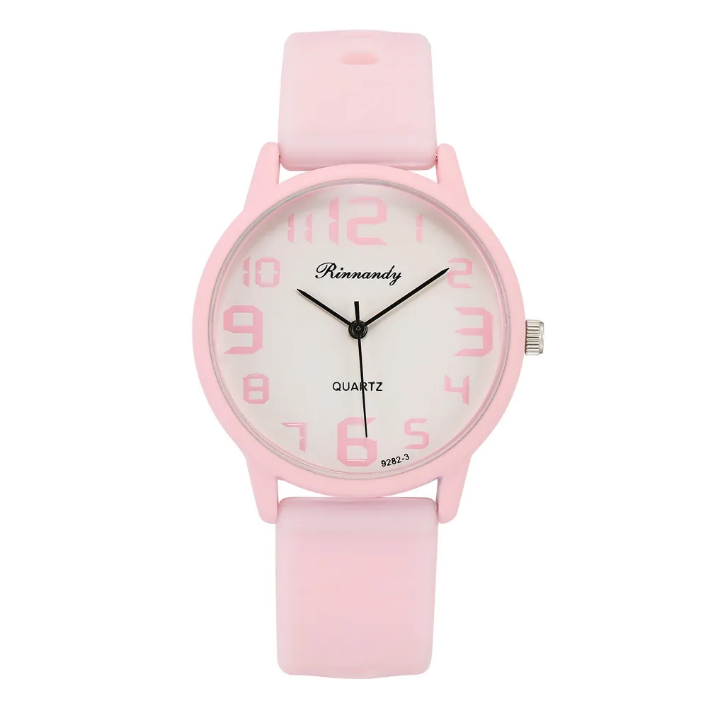 Reloj de cuarzo de silicona para Mujer, relojes de gelatina blanca para estudiantes, regalos para niñas, moda femenina