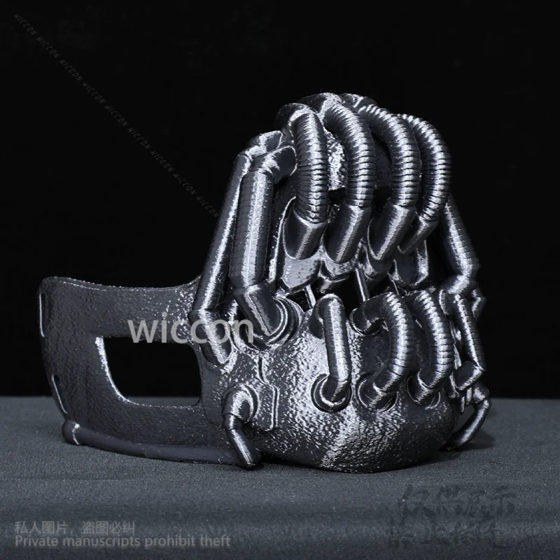 قناع Bane Black Skull 3D PLA - كوسبلاي رعب فارس الظلام لعيد الهالوين وعيد الميلاد (مخصص للرجال)