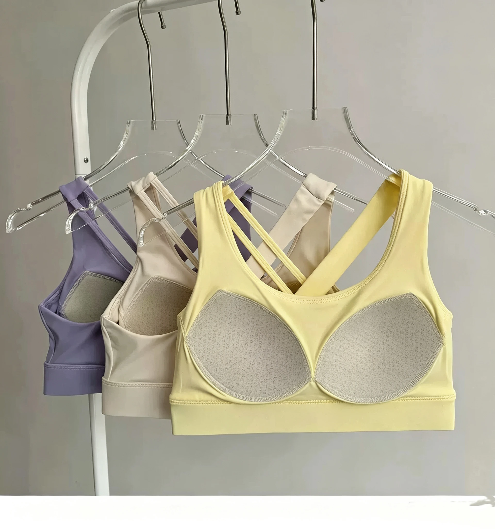 Damen-Sport-BH mit hoher Stützfunktion, stoßfest, schnelltrocknend, Yoga-Tanktop für Pilates-Training und Fitness-Workouts – Detail 13