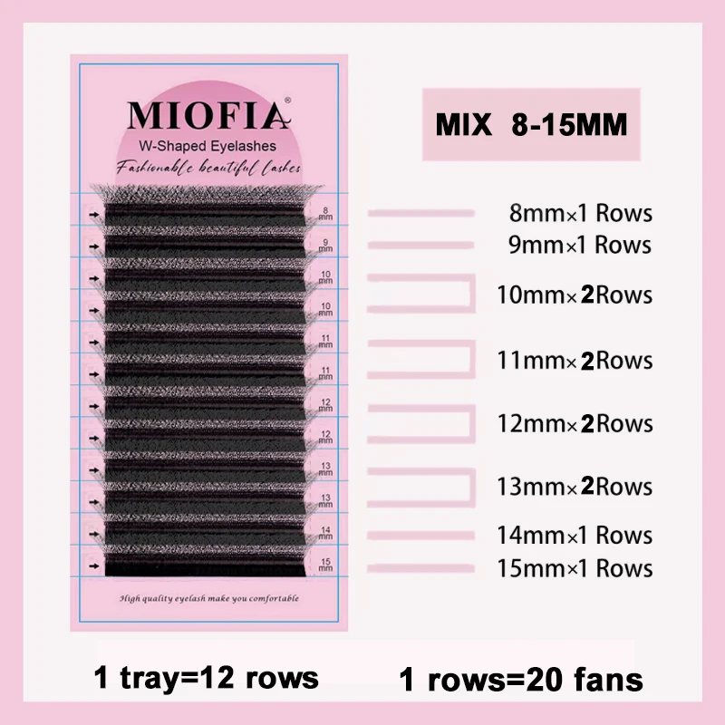 Moyfia 12 linhas de extensão de cílios 3d 4d 5d 6d pré-fabricado cílios postiços volume c/d 8-15mm w forma natural macio cílios individuais
