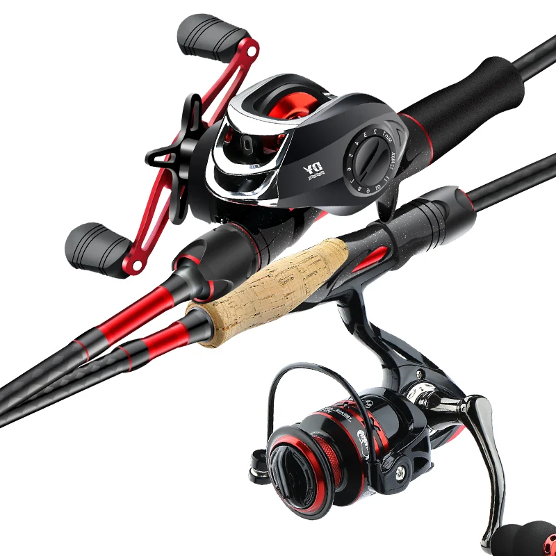 Luya Rod Set, Long-throw Double Rod, Slightly Super Hard Sea Rod, Carbon Gun Handle, Water Drop Wheel Fishing Rod.