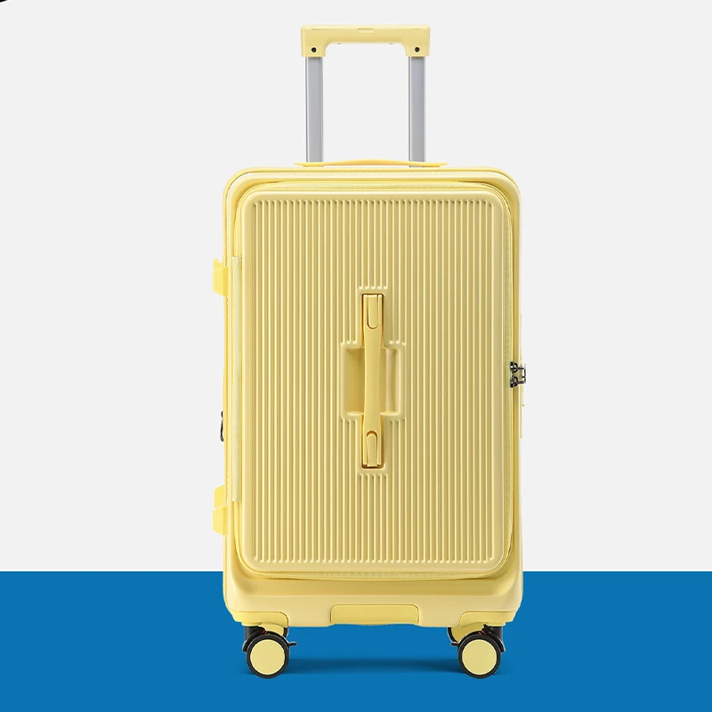 

30-inch Expandable Large Capacity Suitcase Travel Trolley with Side-Opening Compartment 20-inch Lightweight Carry-On Luggage