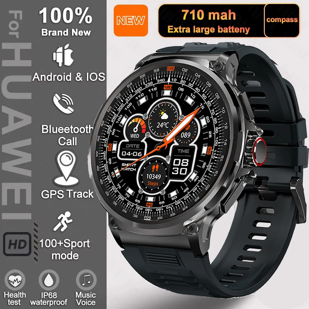 

2025 New GPS Track Smart Watch Men 1.85-Inch HD AMOLED Screen 360*360 Mah Battery Sport Bluetooth Call sports Smartwatch Gift