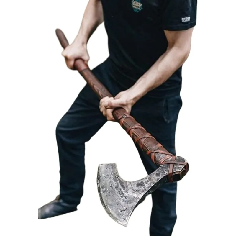 

Forest Hunting |42”Two Handed Large Berserker Axe, Large Norse Axe,Scandinavian Style Viking Axe Double Headed ax, Functional Vi