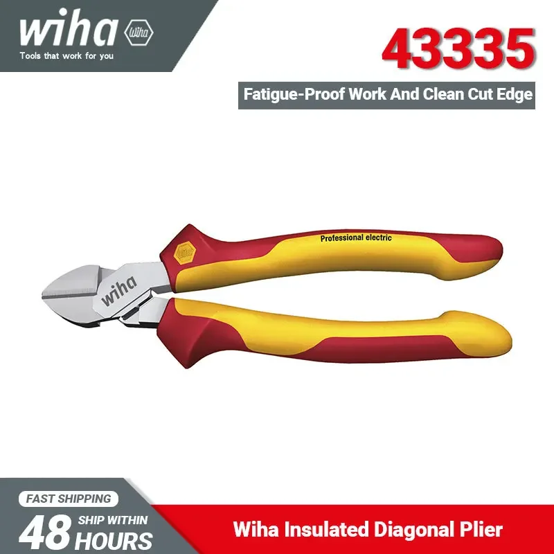 

Wiha 43335 Diagonal Cutters with DynamicJoint 1000V VDE 160mm Insulated Plier Professional Electric Electrician Repair Tools