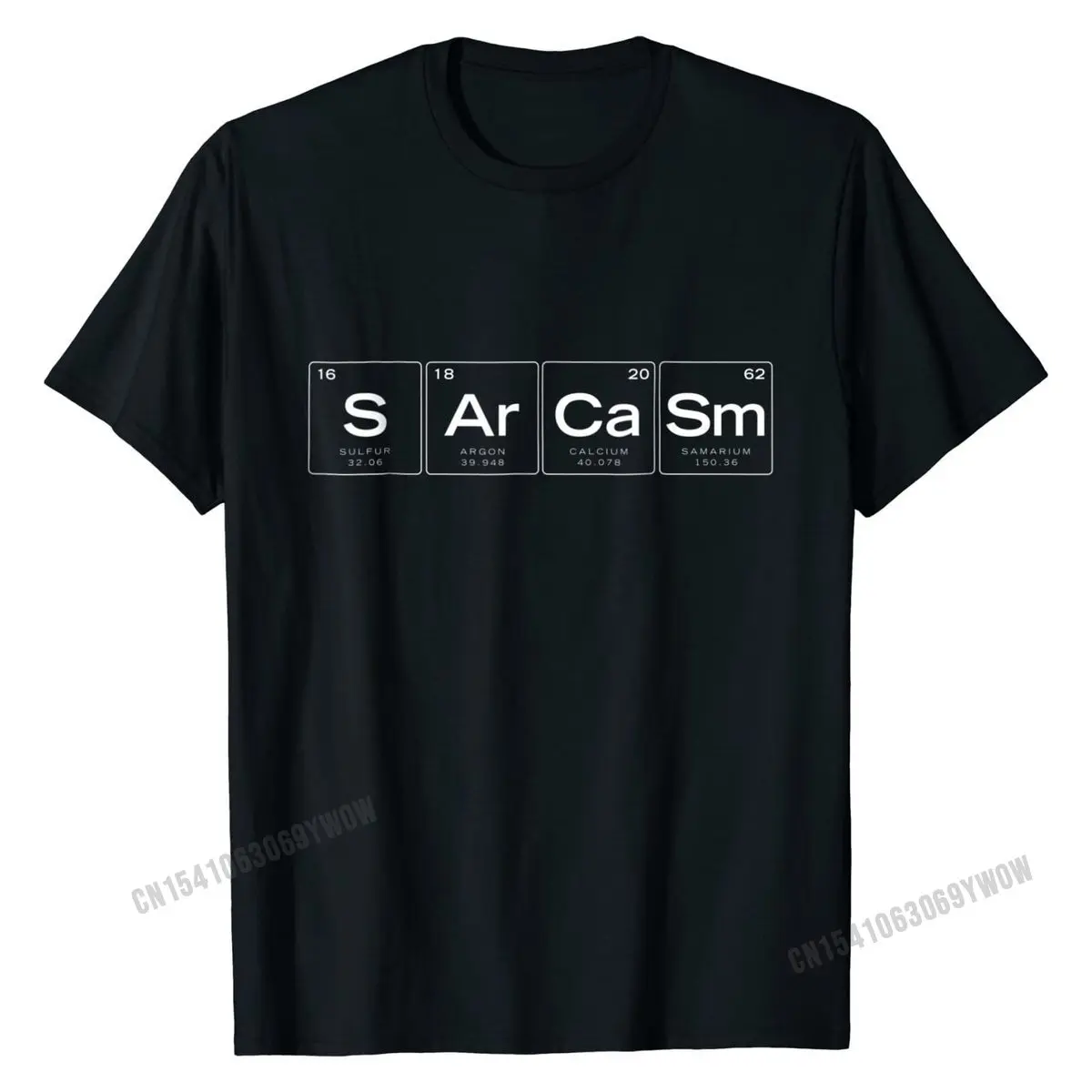 The Element of Sarcasm T-Shirt Periodic Table Science Funny T Shirt for Men Street Tops Shirt Prevailing Party Cotton