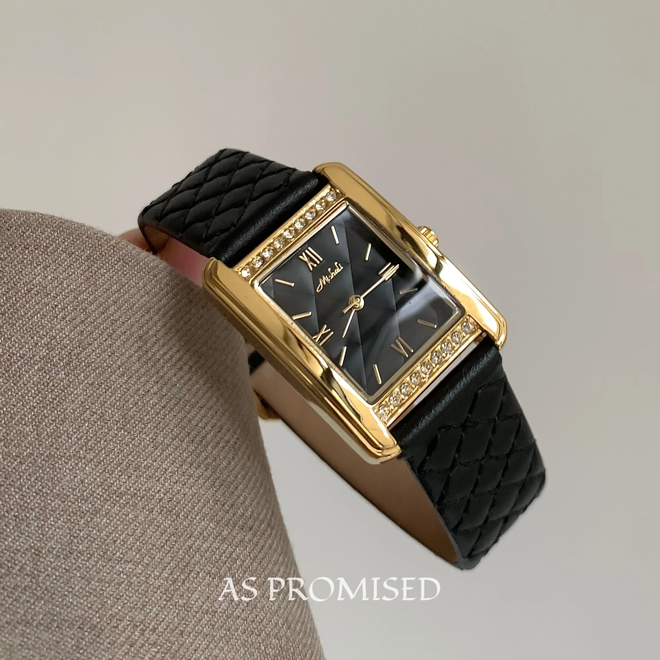 Elegant Women'S Watch, Made Of High-Quality Leather, With A Vintage Feel, Fashionable And Versatile, A Luxurious Gift For Women.