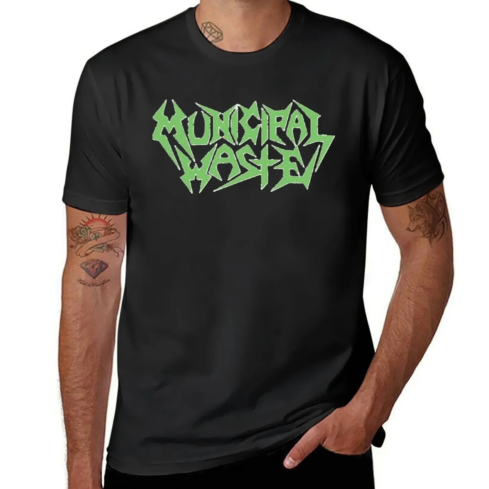 Municipal Waste Band Logo T-Shirt plus sizes vintage t shirts mens t shirt graphic