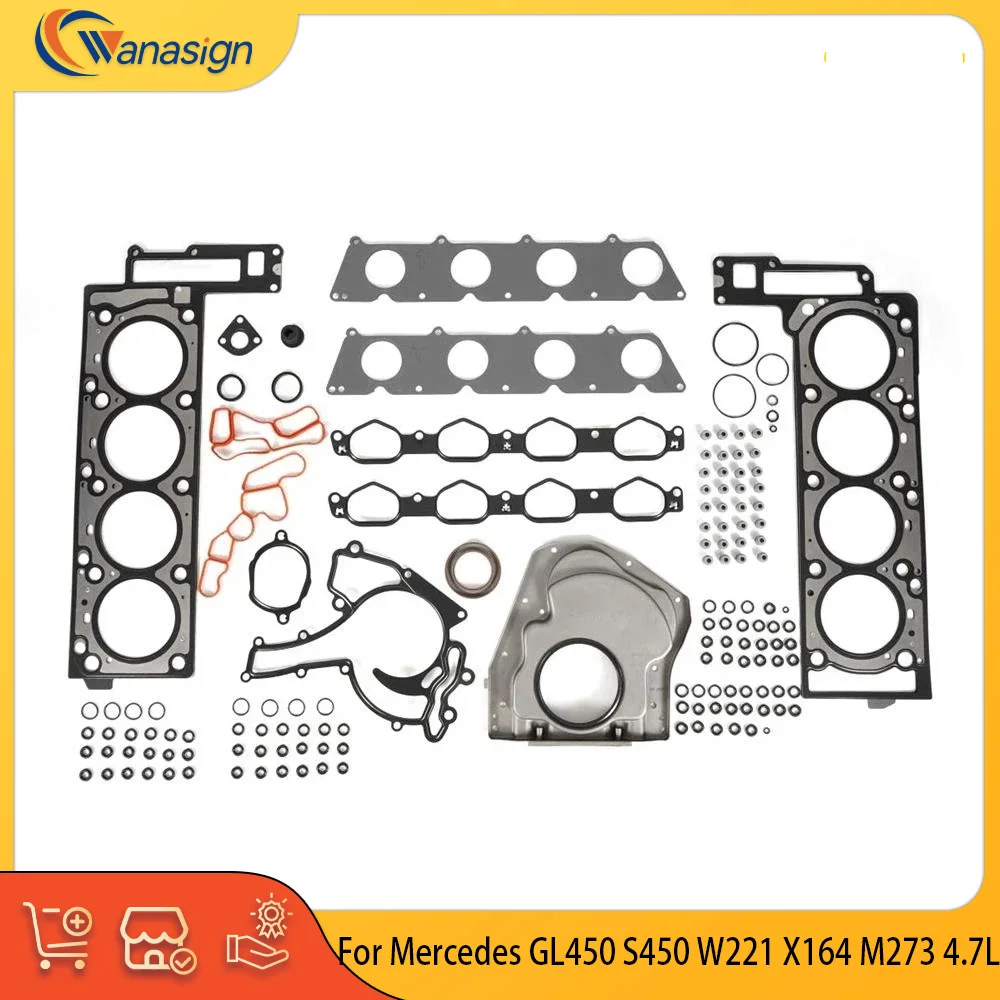 Engine Parts Full Gasket Set Fit 4.7 L V8 Gas M273 For Mercedes GL450 S450 W221 X164 M273 4.7L