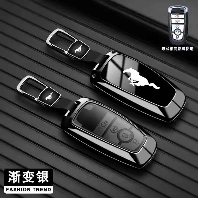 Zinc alloy Car Remote Key Case Cover Shell for Ford Fusion Mustang Explorer F150 Edge Mondeo Mk5 FocusMk4 2019 2020 2021 Sticker - view 4