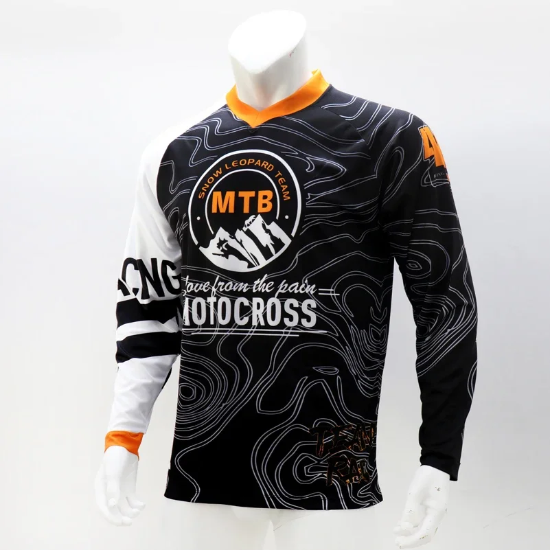 Long Sleeve Quickdry Men MTB Cycling Jersey Downhill Road Bike Shirts Mountain Bicycle Wear Motocross Ciclismo Cloth image 4