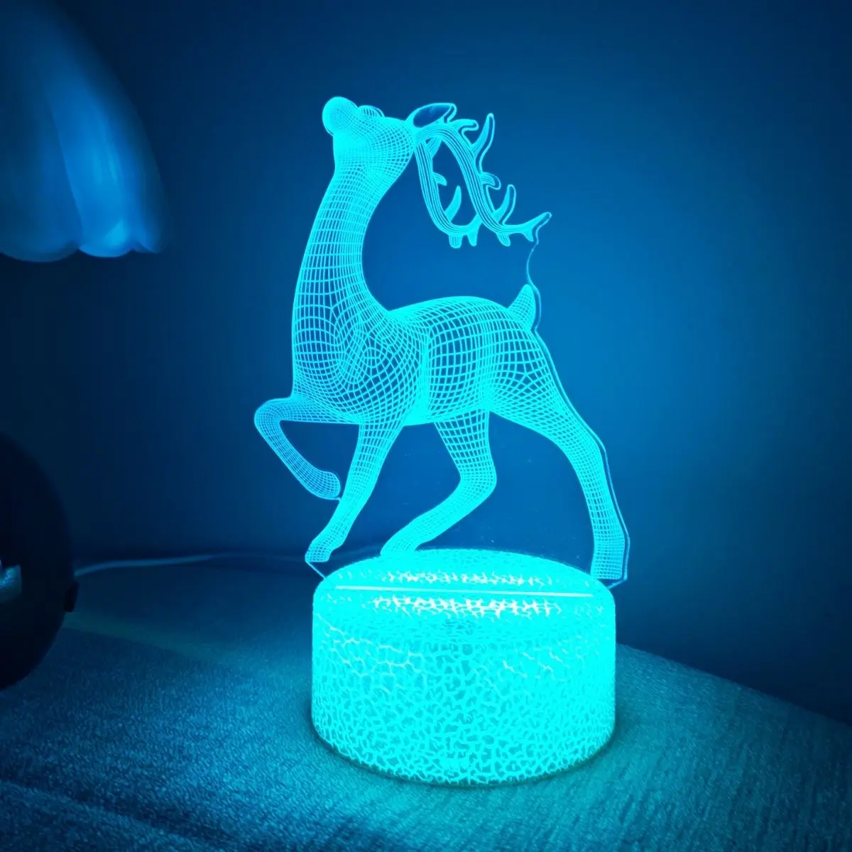 3D رصدت الغزلان ليلة ضوء الديكور غرفة نوم LED ضوء المنزل غرفة نوم سطح المكتب الديكور عيد الميلاد الديكور الإضاءة الفاخرة