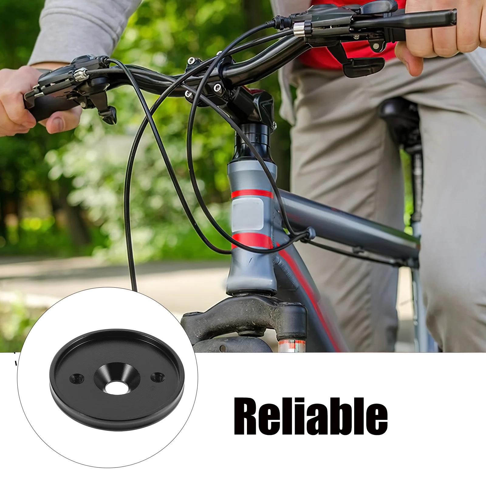 

2 pcs Bicycle Computer Mount Aluminum Alloy Stem Top Cap Holder For Devices Easy Installation Compatible With