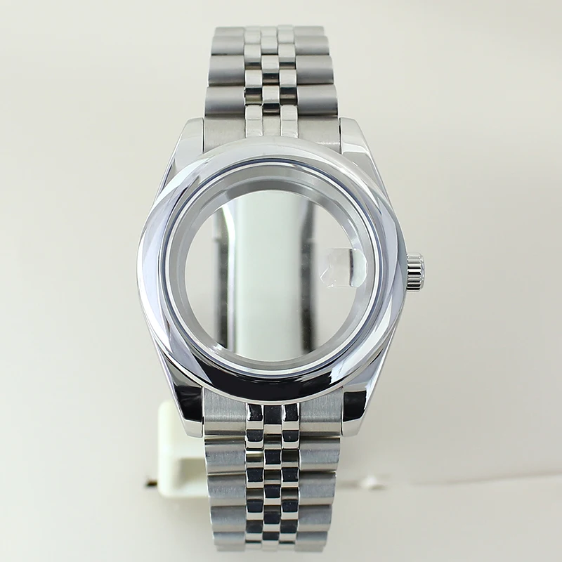 

36mm/39mm NH35 Round Edge Watch Case Sapphire For Oyster NH34 NH35 NH36/38 Miyota 8215 Movement Stainless Steel Jubilee Bracelet