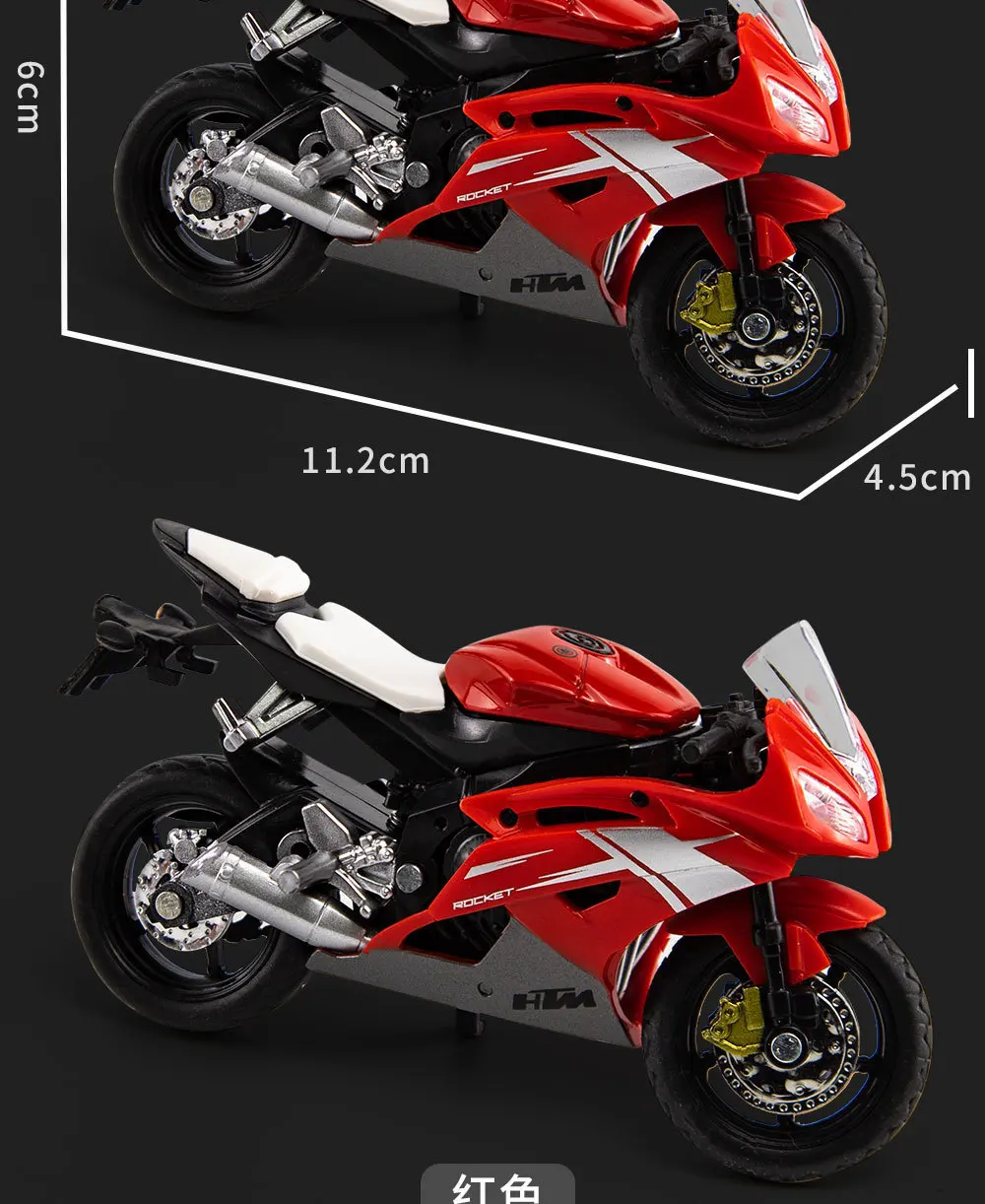 Skuter ze stopu w skali 1:18 Figurki rowerów sportowych Diecasts Zabawka dla dzieci Wyścigi motocyklowe Repliki modeli Zbieraj prezenty dla chłopców Biurko Acce