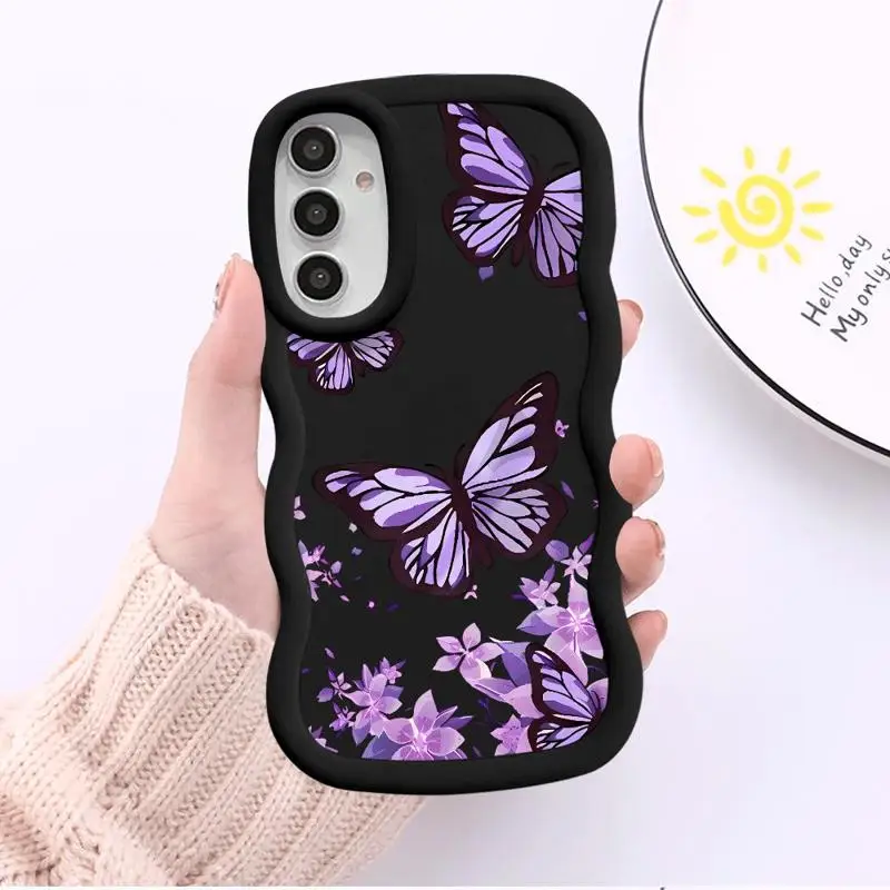 Butterfly Printed Case for Samsung Galaxy A21s A51 A13 A11 A14 A05 A04e A03 A50 A15 A12 A20 A30 A50s A02 Silicone Shell