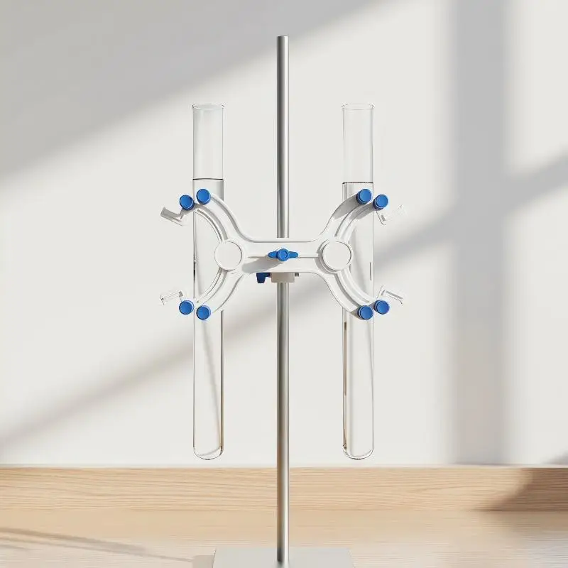 Double Burette Clamp Spring Loaded Plastic Buret Clip With Silicon Grips For Lab Titration Holder Burette Clamp